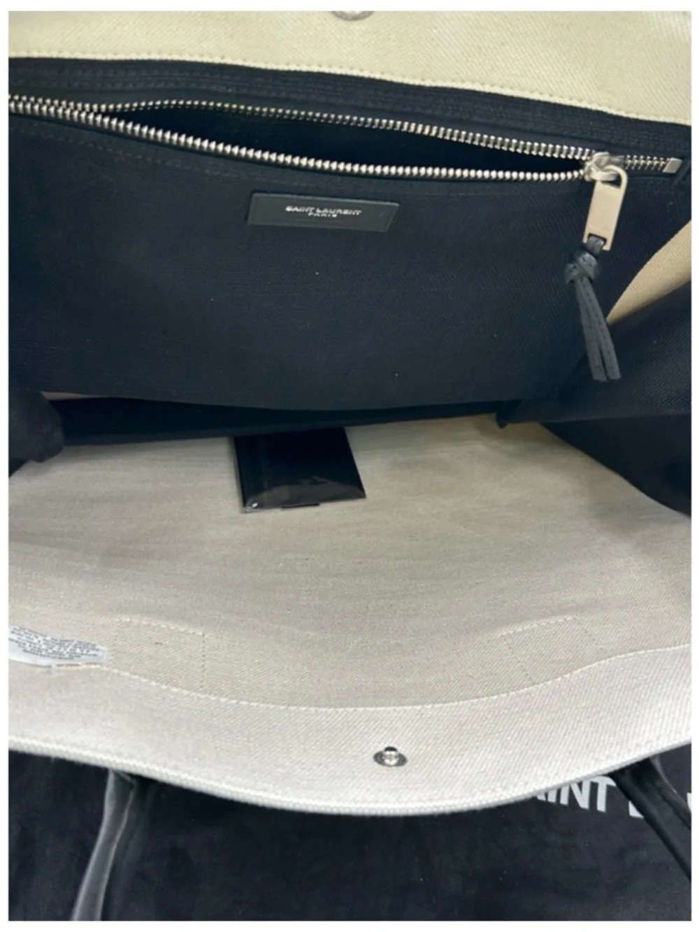 Saint Laurent RIVE GAUCHE canvas/leathertote bag made in Italy NWT